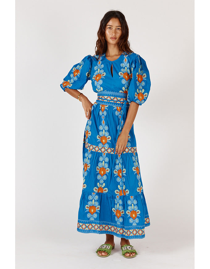 Carlos Maxi Dress Blue