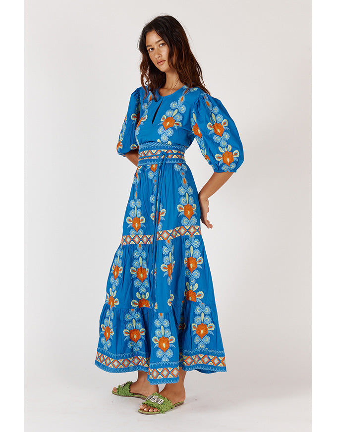Carlos Maxi Dress Blue