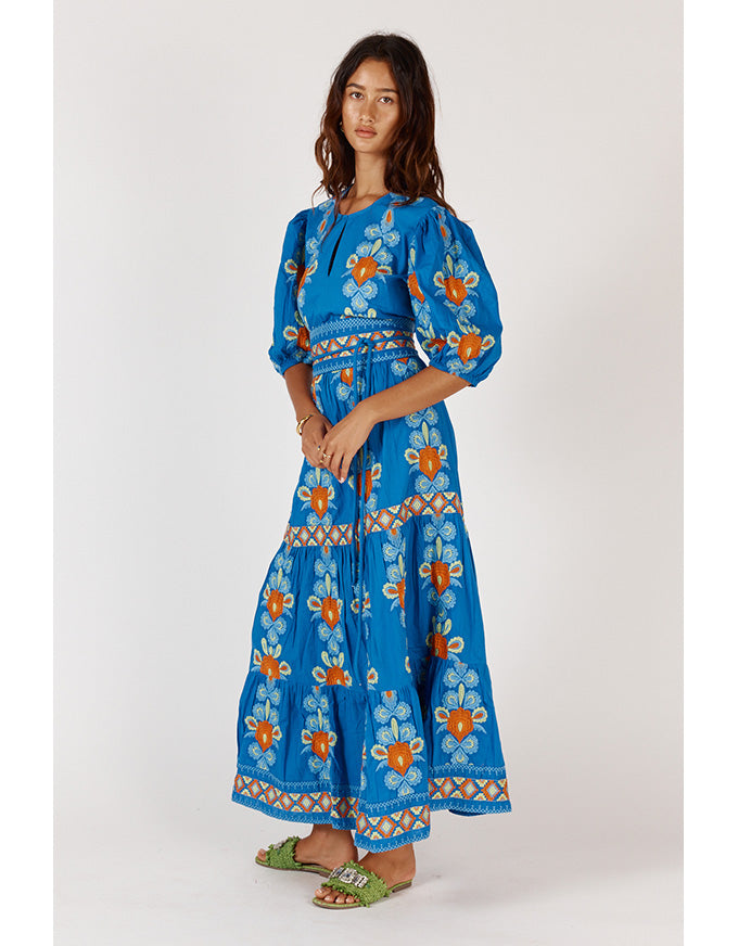 Carlos Maxi Dress Blue