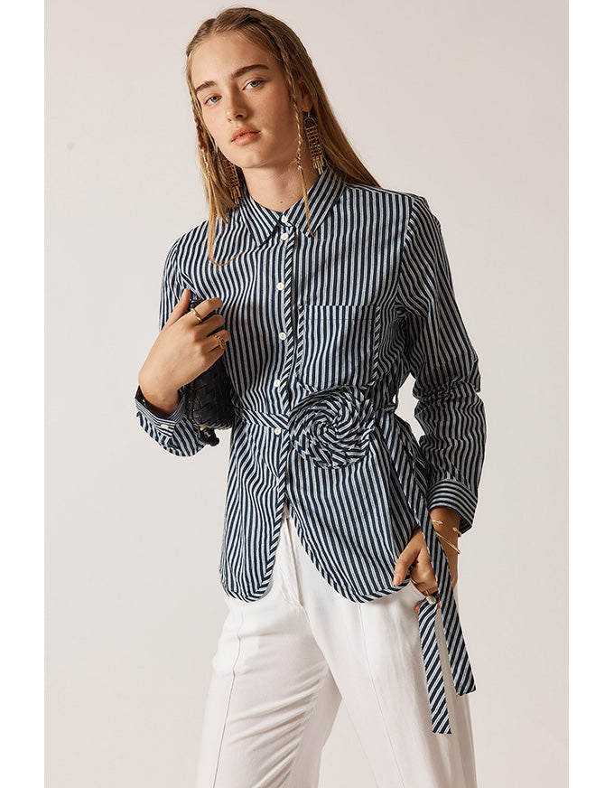 Countryside Rose Top Navy
