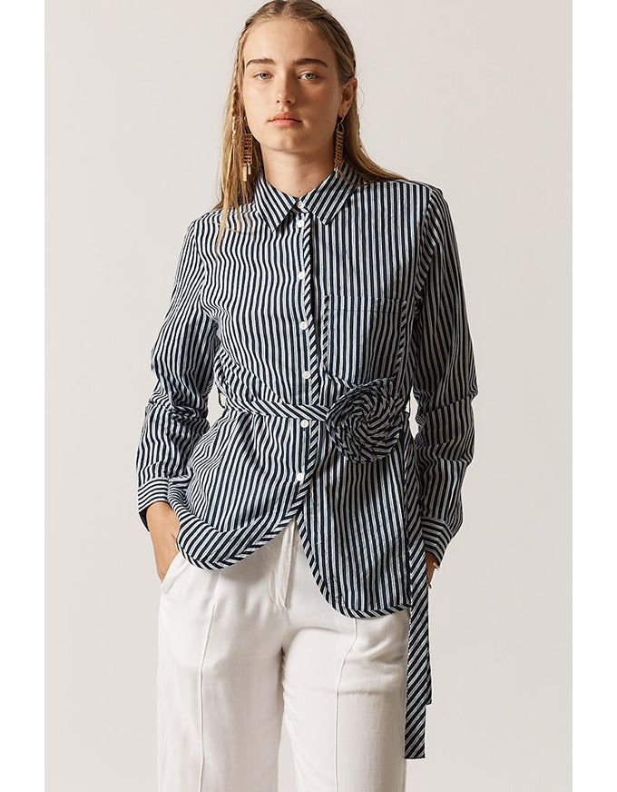 Countryside Rose Top Navy