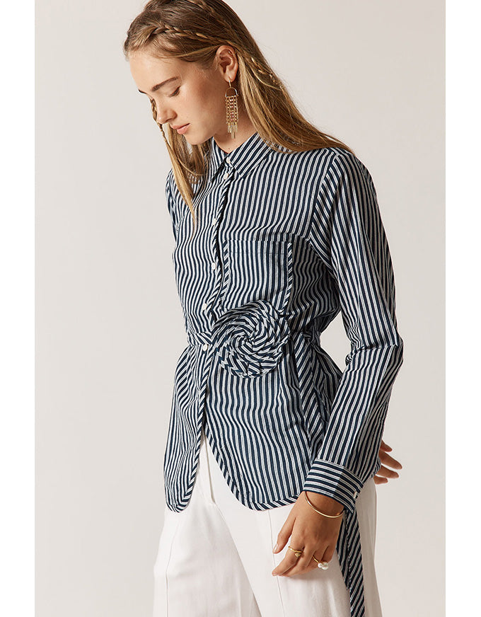 Countryside Rose Top Navy