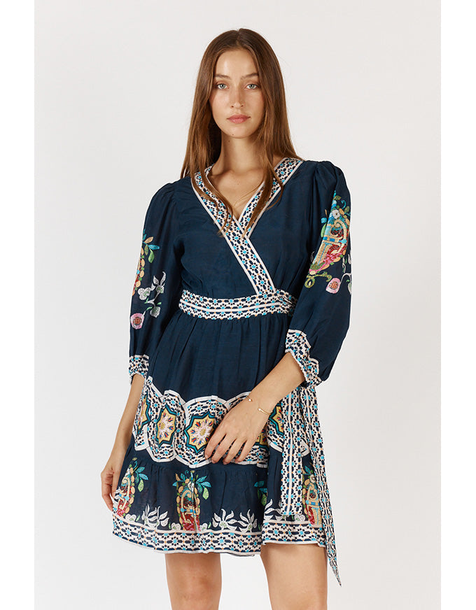 Garcia Wrap Dress Navy