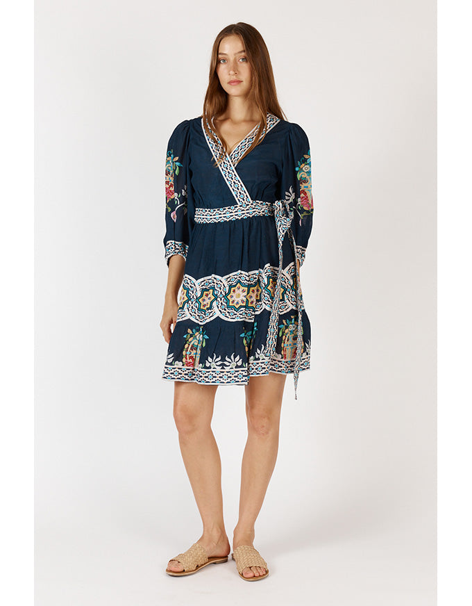 Garcia Wrap Dress Navy