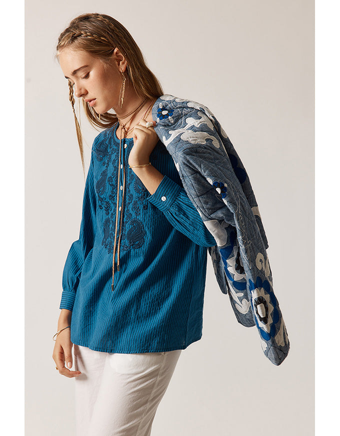 Westward Shirt Blue Stripe