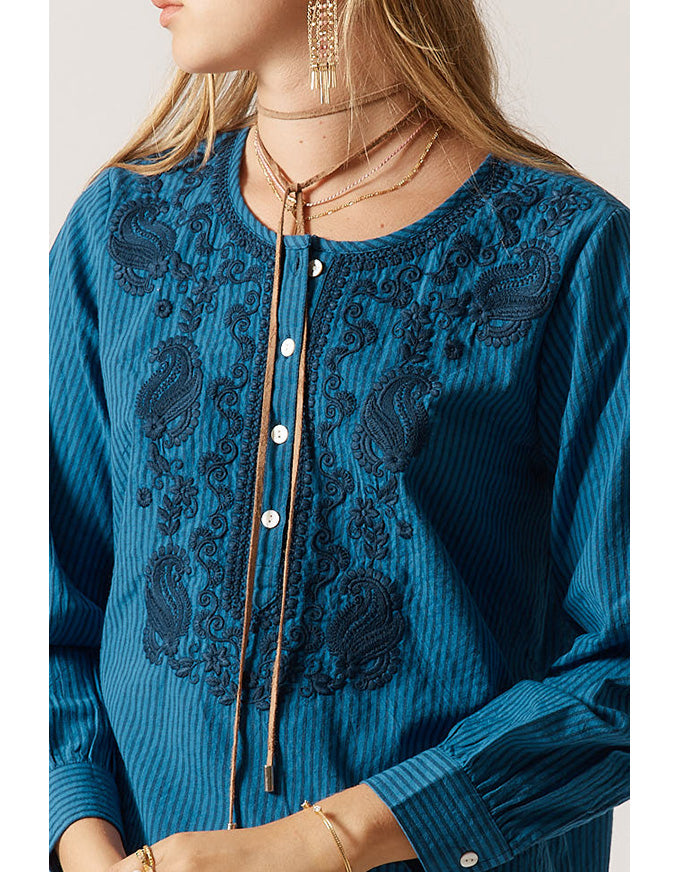 Westward Shirt Blue Stripe