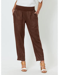 Sarah Linen Pleat Hem Pant Koko