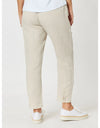 Sarah Linen Pleat Hem Pant Natural