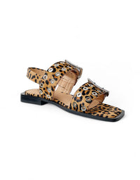 Savina Leopard Pony Sandal