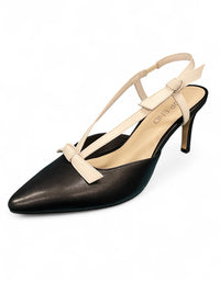 Boiler Heels Black/Cream Leather