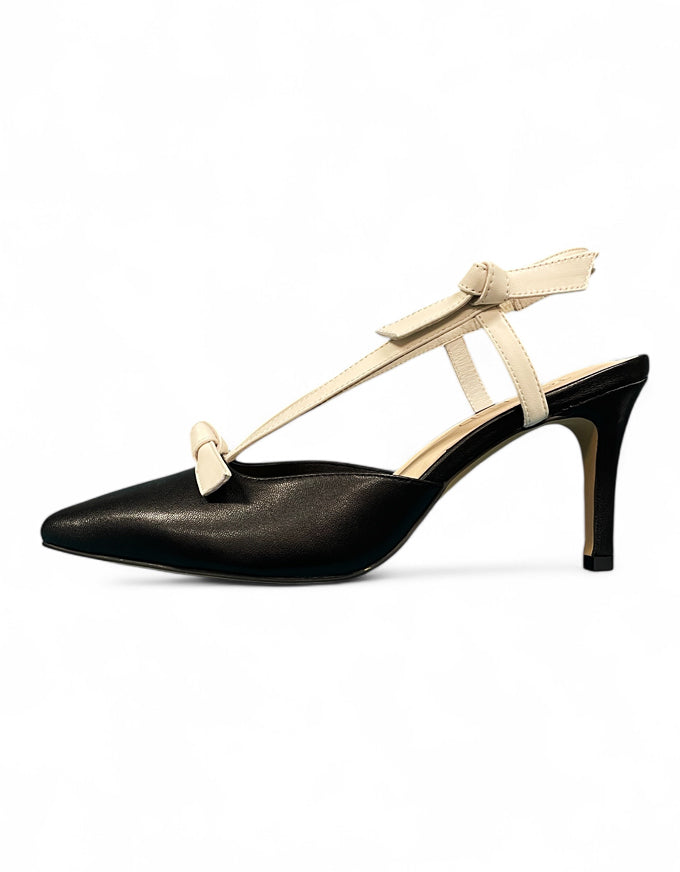 Boiler Heels Black/Cream Leather