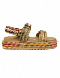 Bridgett Sandal Multi Woven Leather