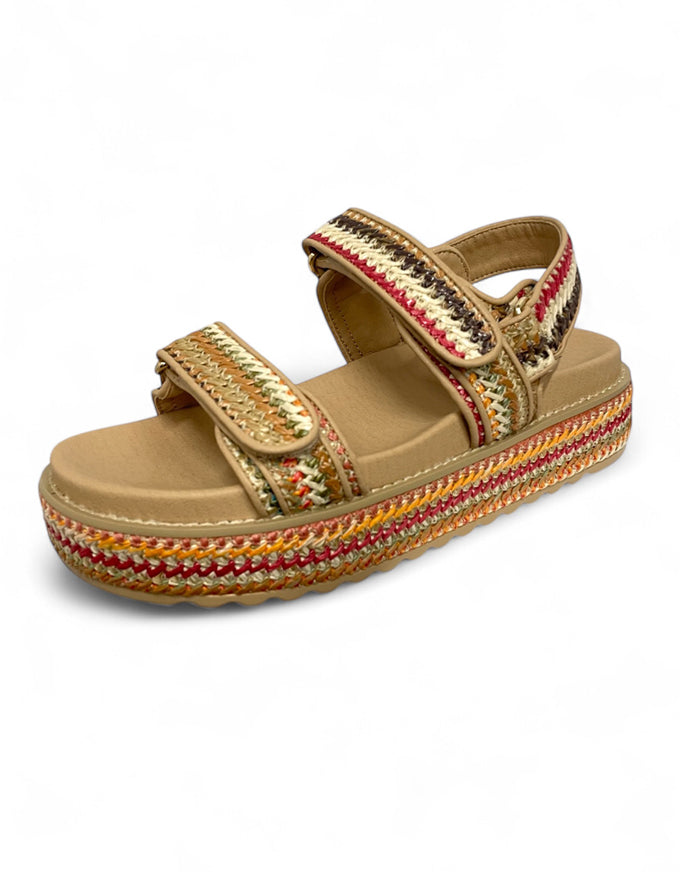 Bridgett Sandal Multi Woven Leather