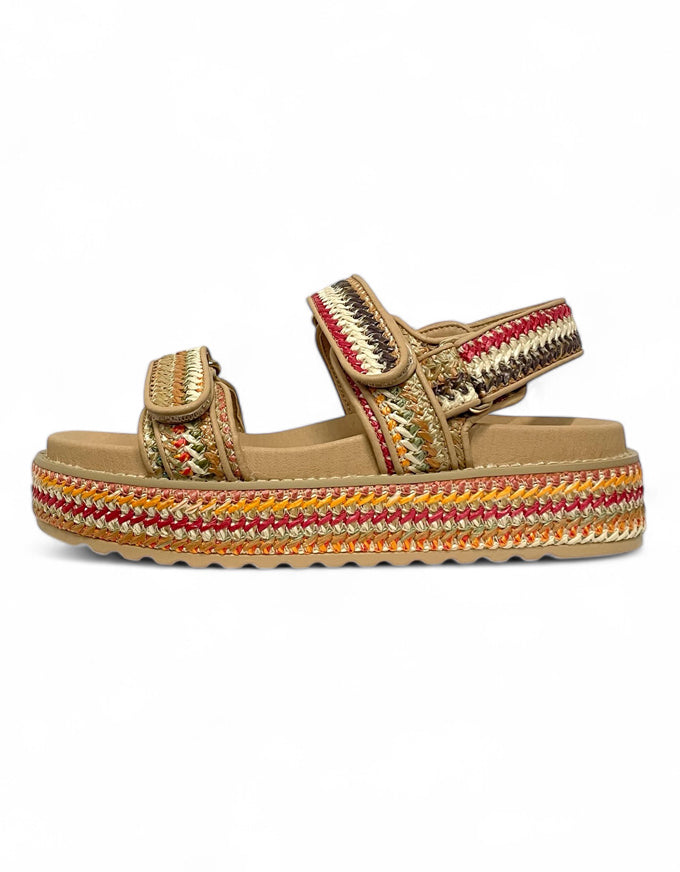 Bridgett Sandal Multi Woven Leather