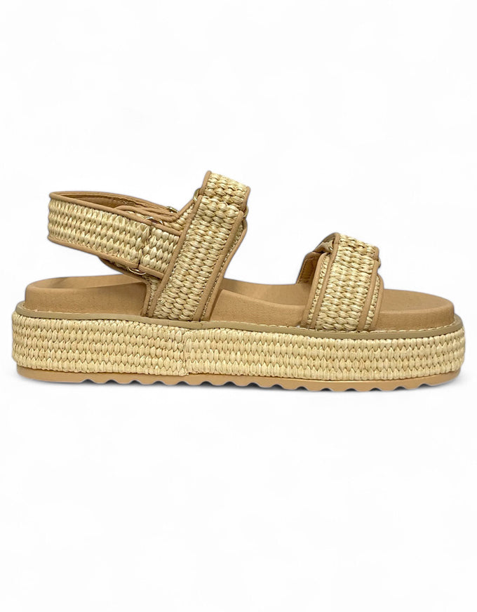 Bridgett Sandal Natural Woven Leather