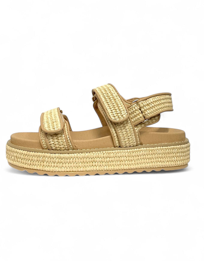 Bridgett Sandal Natural Woven Leather