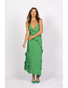 Daydream Ruffle Slip Dress Summer Green