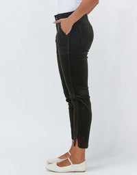 Soho Cord Cropped Pant Khaki