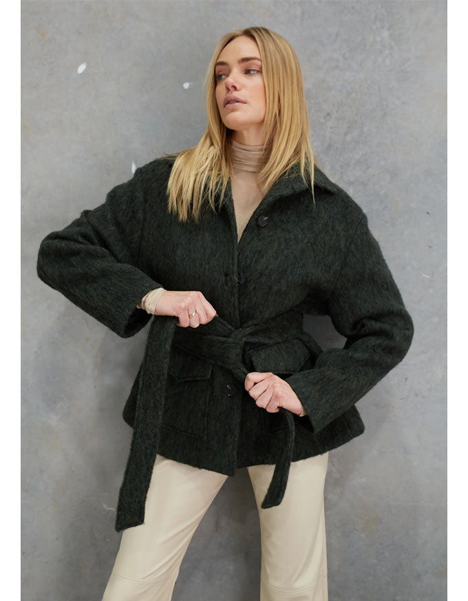 Soraya Mohair Jacket Forest Green