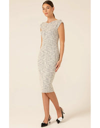 Stream Slate Dress Ivory/Charcoal Tweed