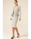 Stream Slate Dress Ivory/Charcoal Tweed