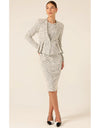 Stream Slate Dress Ivory/Charcoal Tweed