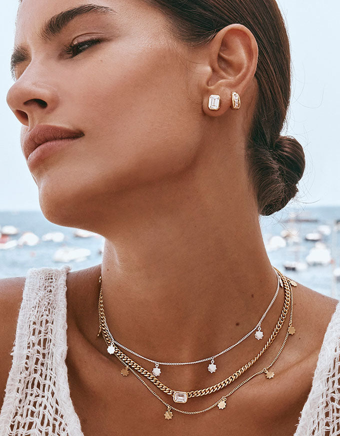 Gold Sunshine Charm Necklace