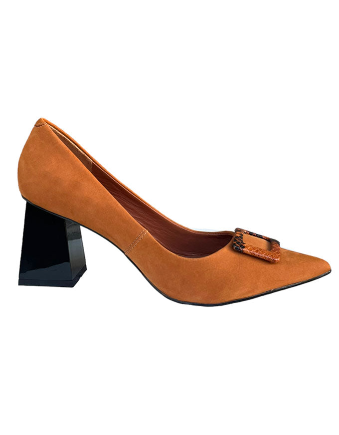 Tate Tan Suede Heels\