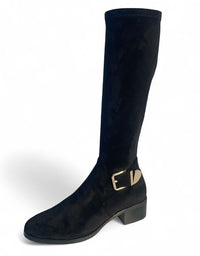 TECA Boots Black Stretch Microsuede