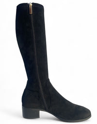 TECA Boots Black Stretch Microsuede