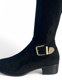 TECA Boots Black Stretch Microsuede