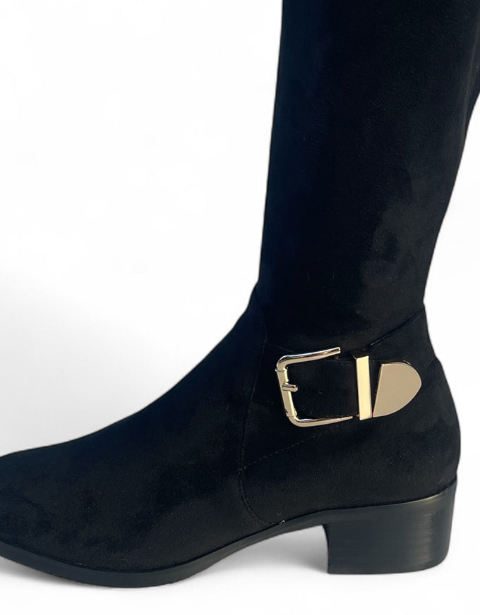 TECA Boots Black Stretch Microsuede