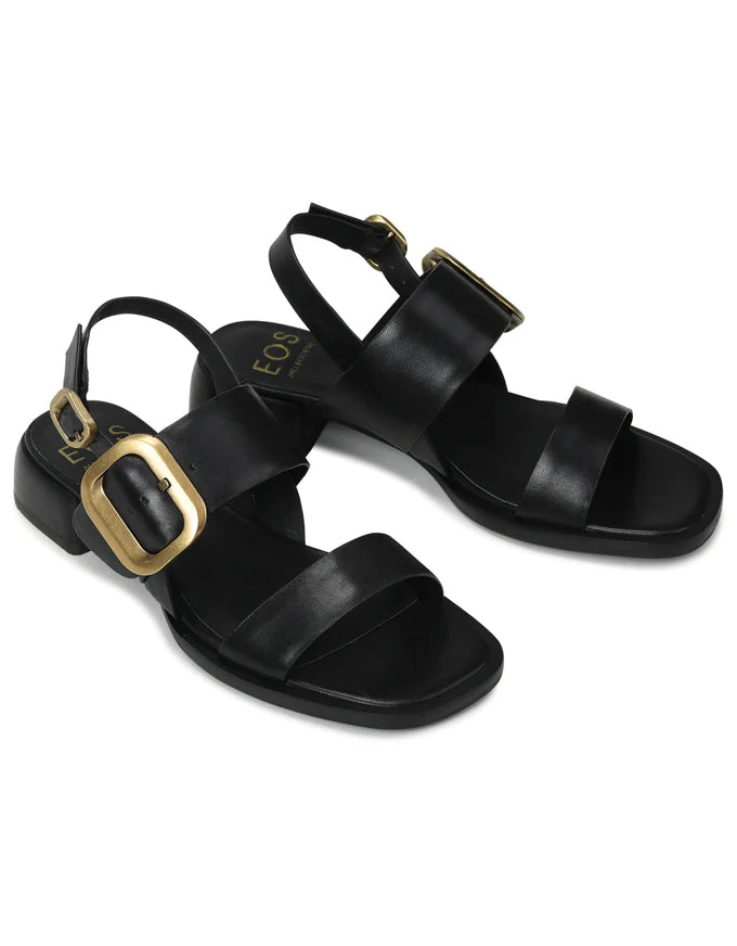 Tegean Sandals Onyx Leather