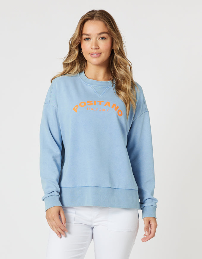 Positano Sweatshirt Washed Blue