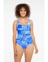 Delta Blue Gathered Square One Piece