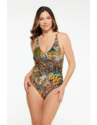 Zambia V Neck Plunge One Piece