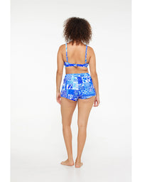 Delta Blue Drawstring Beach Shorts