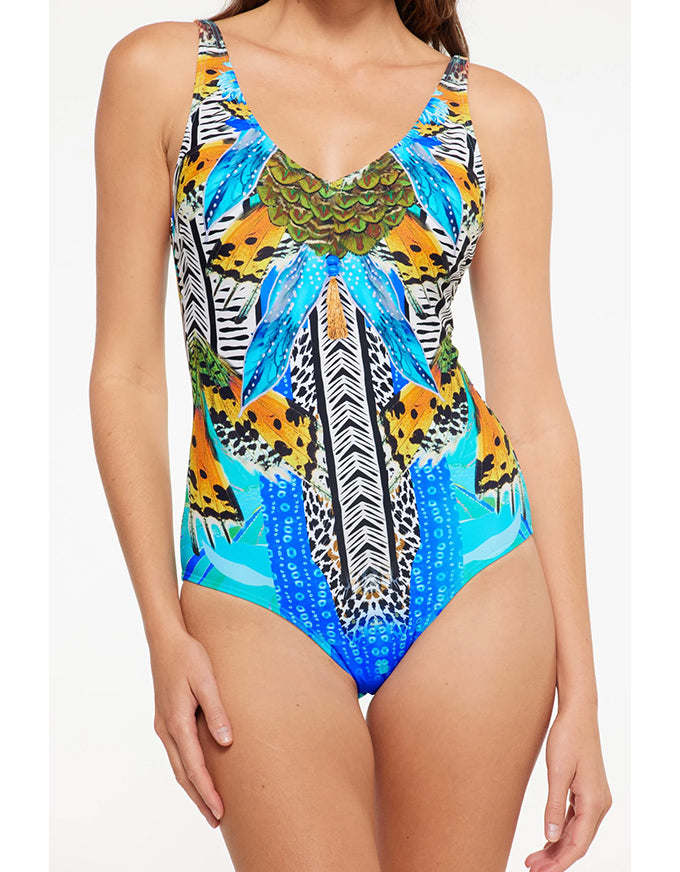 Florence V Neck Plunge One Piece