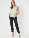 Traveller Luxe Side Tie Pant Black