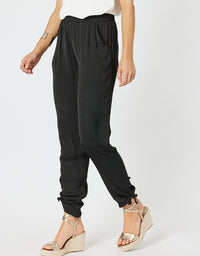 Traveller Luxe Side Tie Pant Black