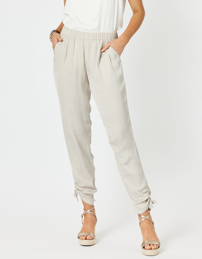 Traveller Luxe Side Tie Pant Champagne