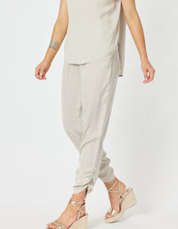 Traveller Luxe Side Tie Pant Champagne