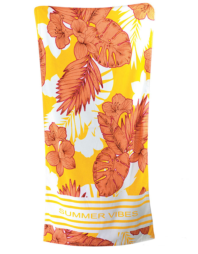 Tropical Print Beach Towel