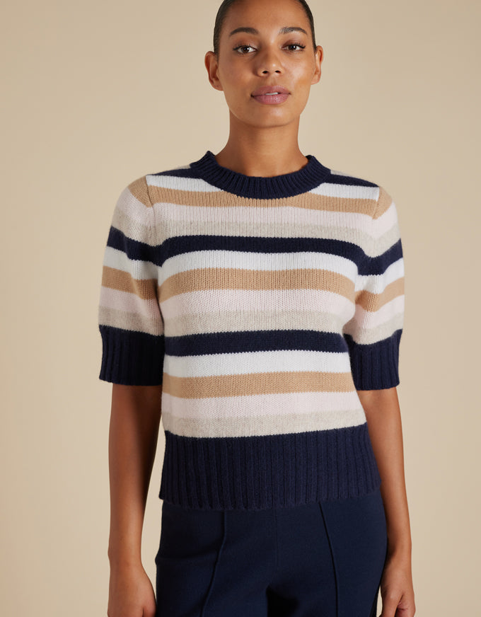 Trudy Knit Top Officer Navy