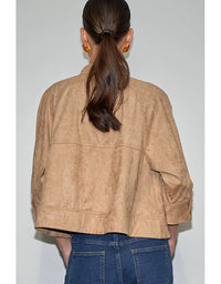 Vault Jacket Fawn Faux Suede