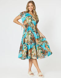 Venice Dress Blue Print