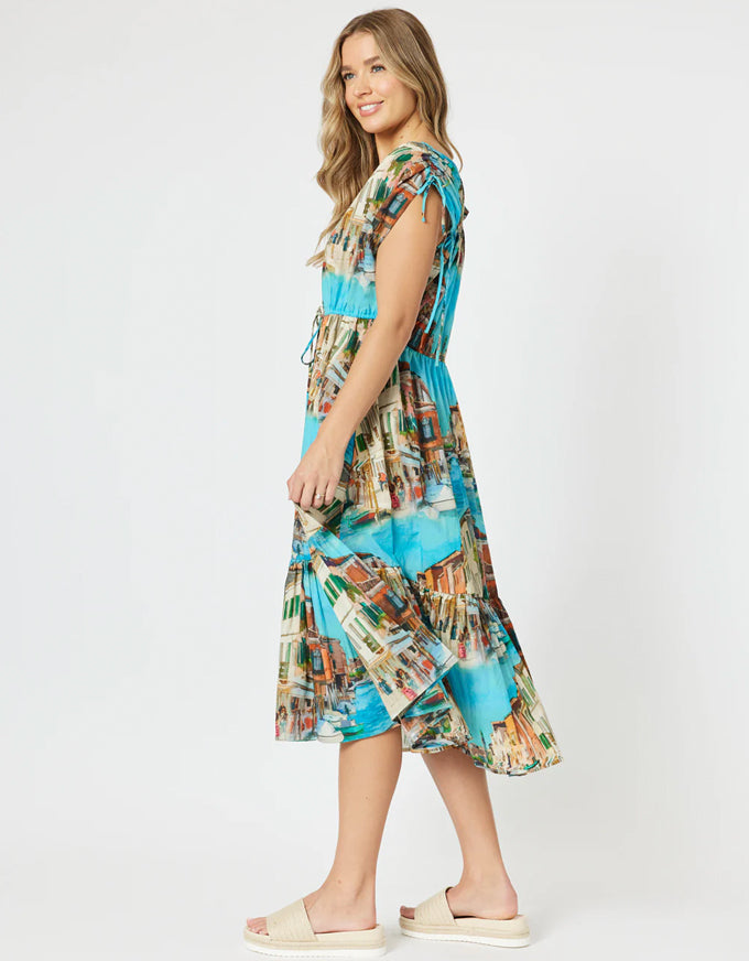 Venice Dress Blue Print