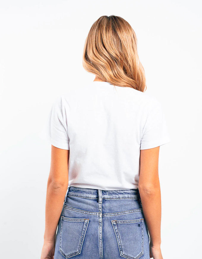 Veronica V Neck Tee White