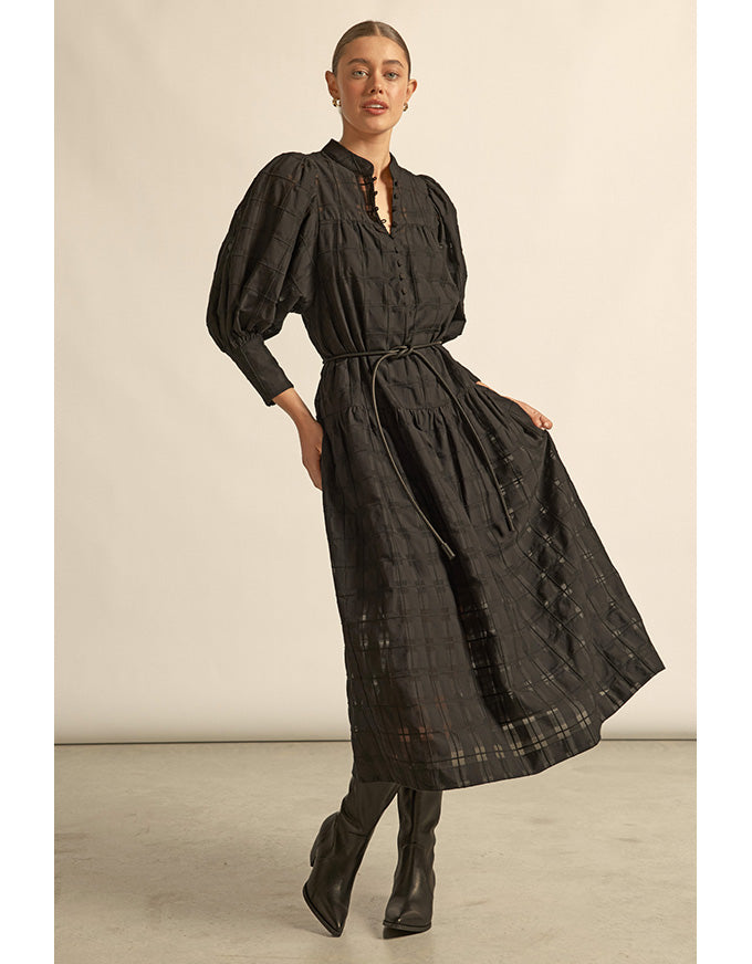 Vesper Dress Black Check