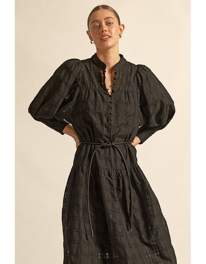 Vesper Dress Black Check
